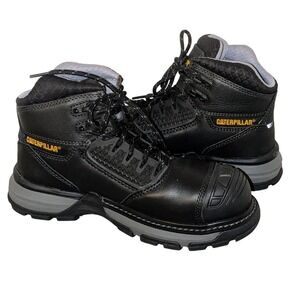 Women's Caterpillar Excavator Superlite Composite Toe Work Boot Size 6 Black NEW